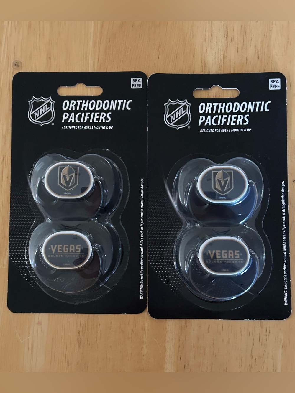 NHL Las Vegas Golden Knights 2
Orthodontic pacifiers BPA free 2 Packs